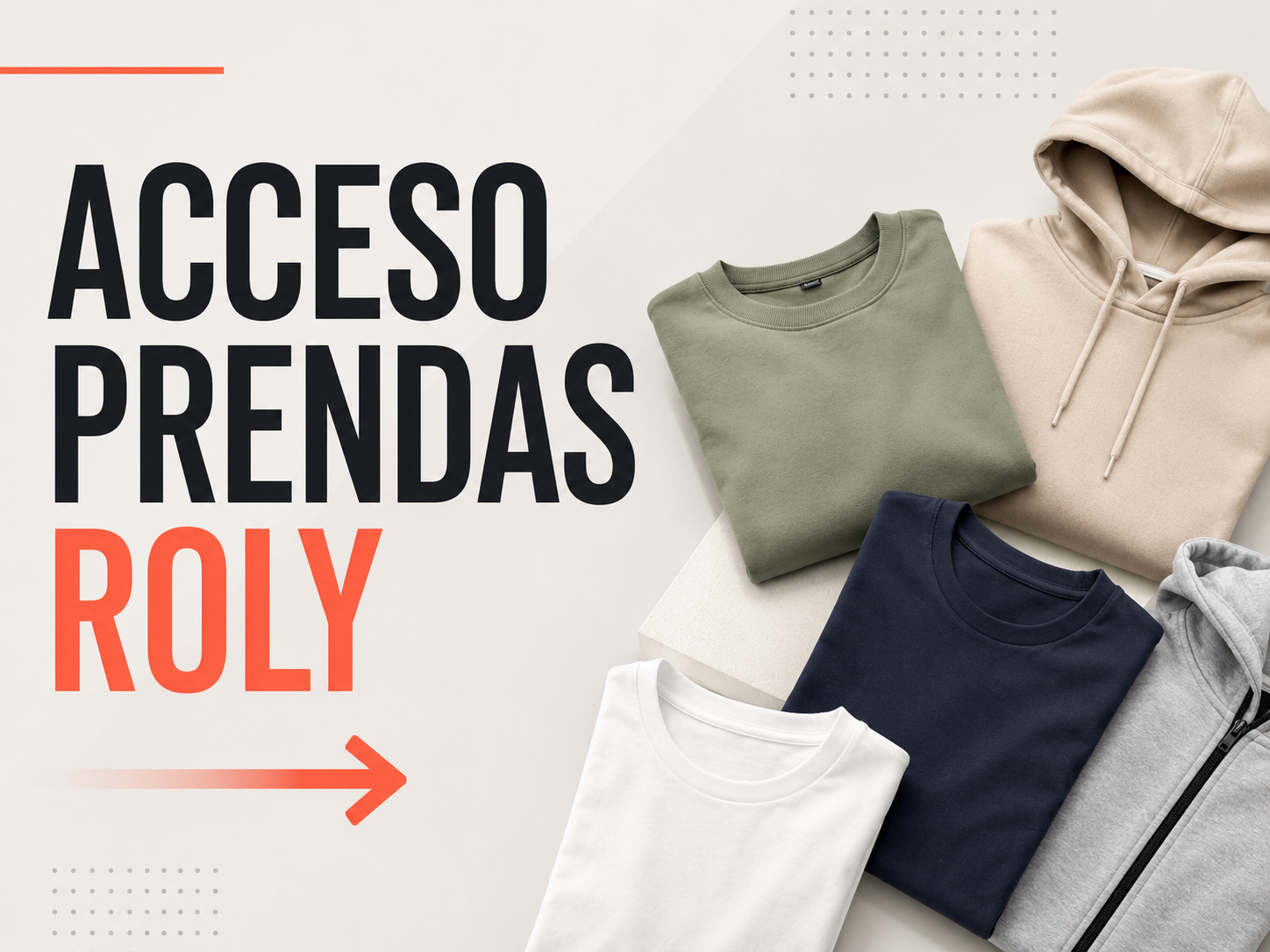Catálogo de prendas Roly personalizables